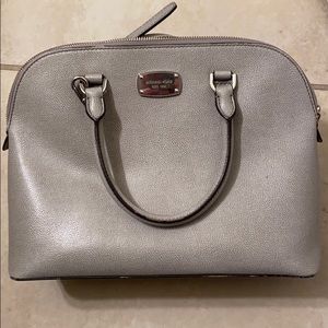 Michael Kors Light Grey Cindy Dome Purse